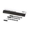 3 ricariche Rollerball Small, nero misterioso – Medio
