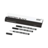 3 ricariche Rollerball Small, nero misterioso – Medio