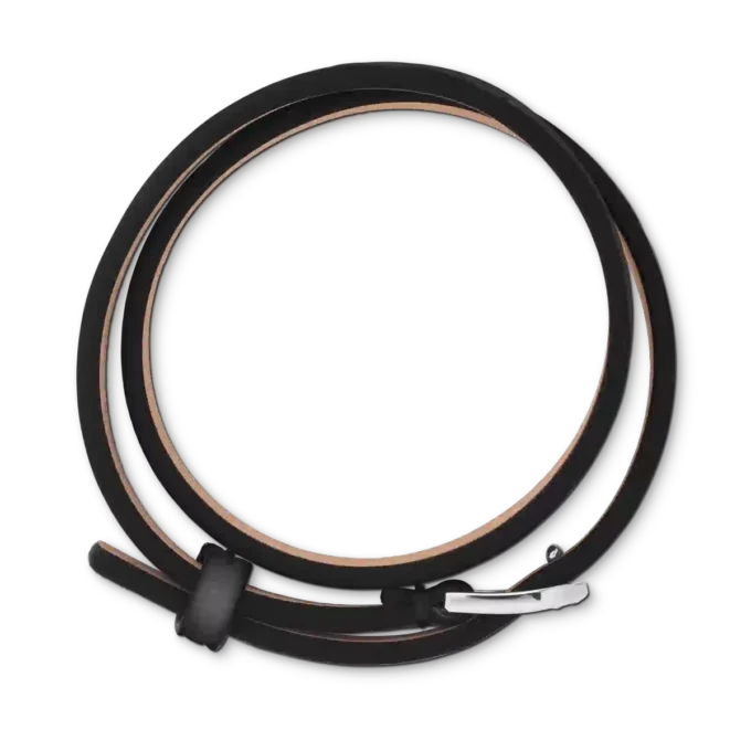 Bracciale con fibbia a ferro di cavallo nera, misura regolabile