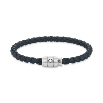 Bracciale medio, pelle morbida, blu avio