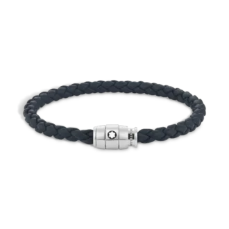 Bracciale piccolo, pelle morbida, blu avio