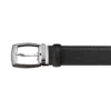 Cintura in pelle nera da 35 mm