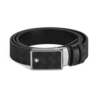Cintura reversibile con placca intarsiata da 35 mm in pelle Extreme