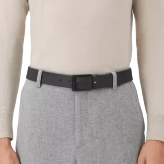 Cintura reversibile in pelle blu/nera da 35 mm