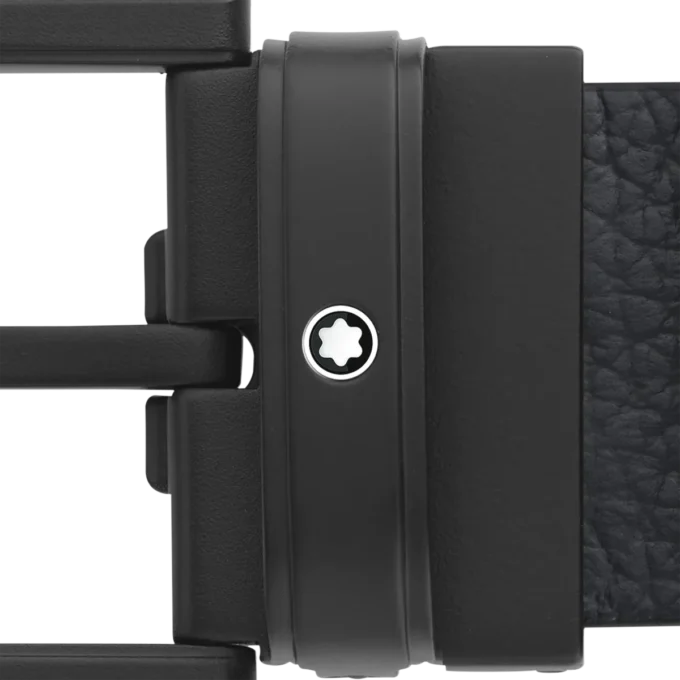 Cintura reversibile in pelle blu/nera da 35 mm Cintura reversibile in pelle blu/nera da 35 mm