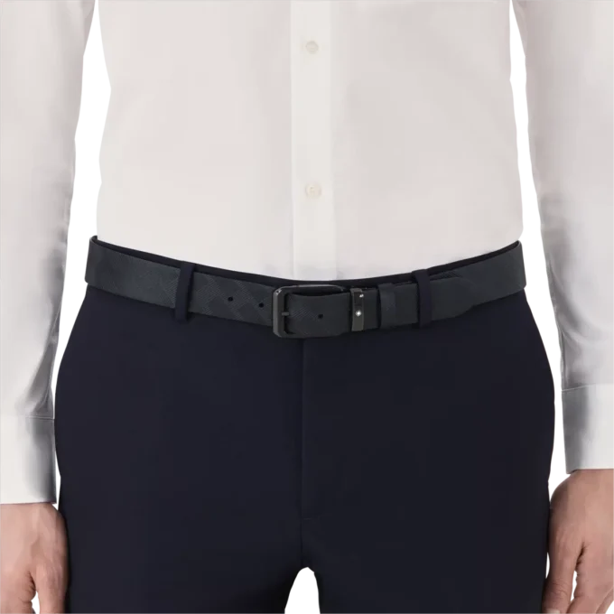 Cintura reversibile in pelle nera da 35 mm Cintura reversibile in pelle nera da 35 mm