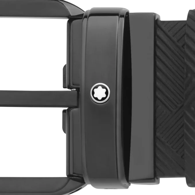 Cintura reversibile in pelle nera da 35 mm Cintura reversibile in pelle nera da 35 mm