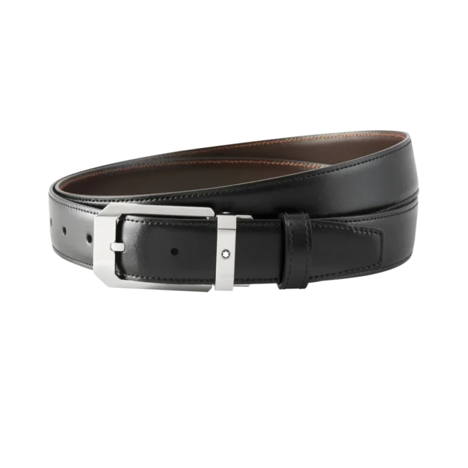 Cintura reversibile in pelle nera/marrone da 30 mm Cintura reversibile in pelle nera/marrone da 30 mm