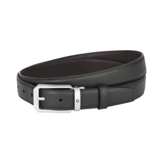 Cintura reversibile in pelle nera/marrone da 30 mm