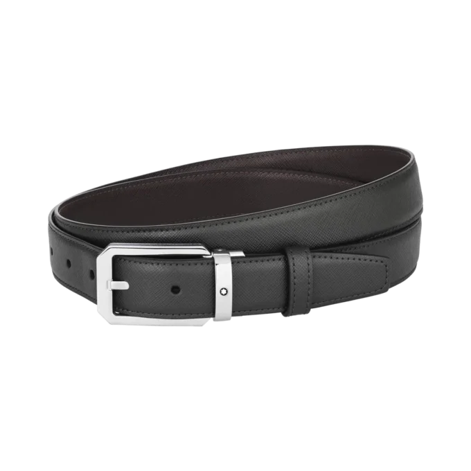 Cintura reversibile in pelle nera/marrone da 30 mm Cintura reversibile in pelle nera/marrone da 30 mm