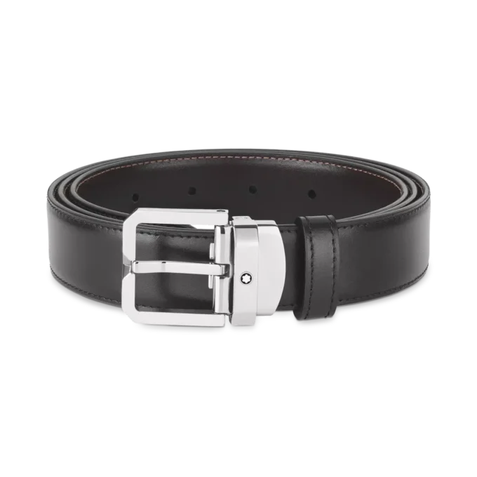 Cintura reversibile in pelle nera/marrone da 30 mm Cintura reversibile in pelle nera/marrone da 30 mm