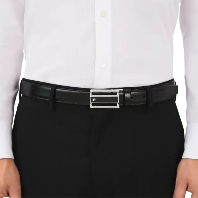 Cintura reversibile in pelle nera/marrone da 30 mm Cintura reversibile in pelle nera/marrone da 30 mm