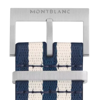 Cinturino in nylon blu e bianco