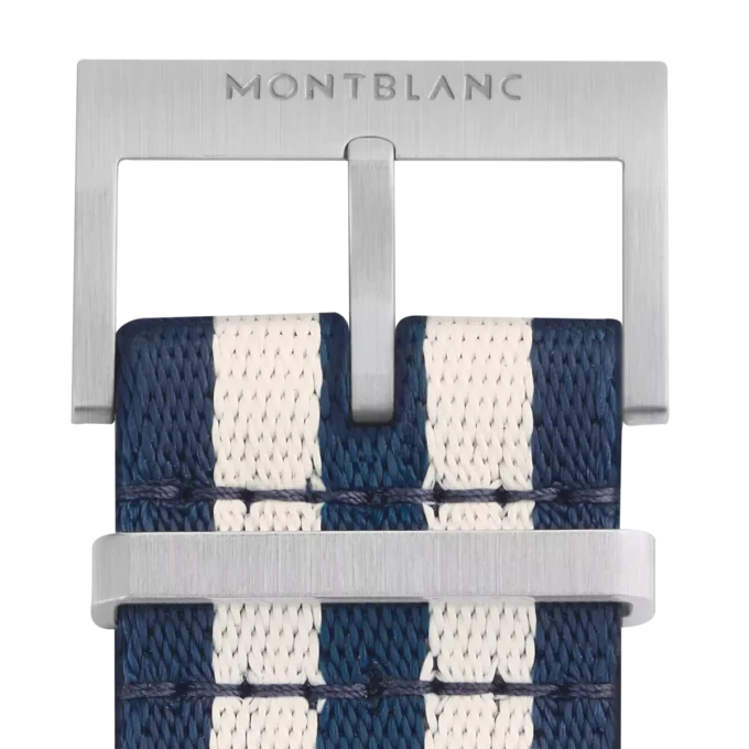 Cinturino in nylon blu e bianco