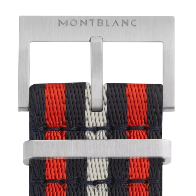 Cinturino in nylon rosso e blu