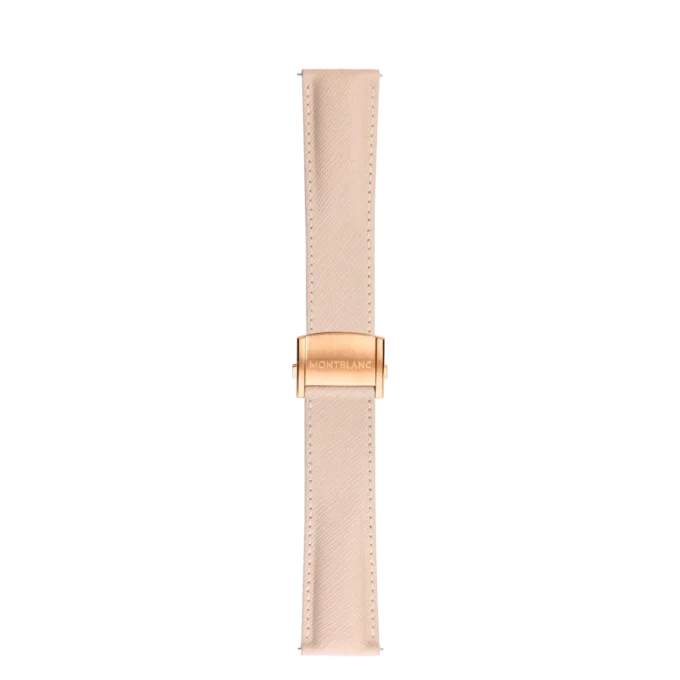 Cinturino in pelle color crema