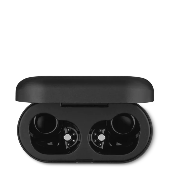 Custodia di ricarica nera per cuffie intrauricolari Montblanc MTB 03