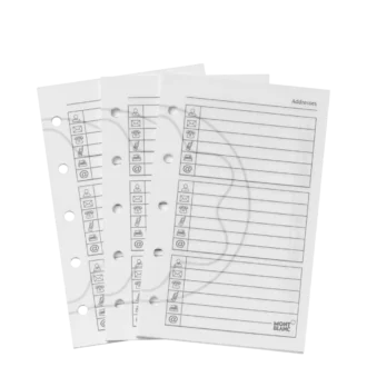 Fogli per indirizzi e numeri di telefono Pocket