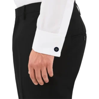 Gemelli rotondi in acciaio inossidabile con resina blu