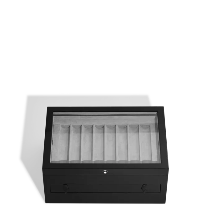 Grande cofanetto da collezione in legno e lacca per 24 strumenti da scrittura