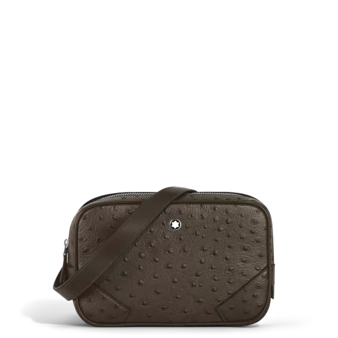 Mini borsa a tracolla stampata in struzzo