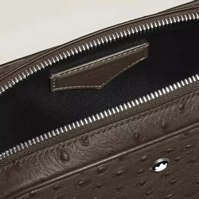 Mini borsa a tracolla stampata in struzzo