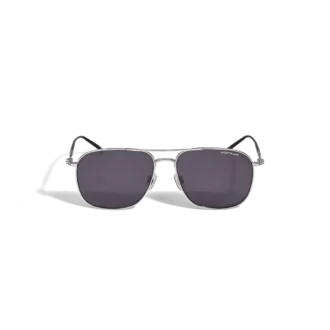 Montatura quadrata in titanio color argento