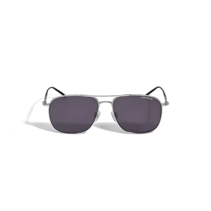 Montatura quadrata in titanio color argento