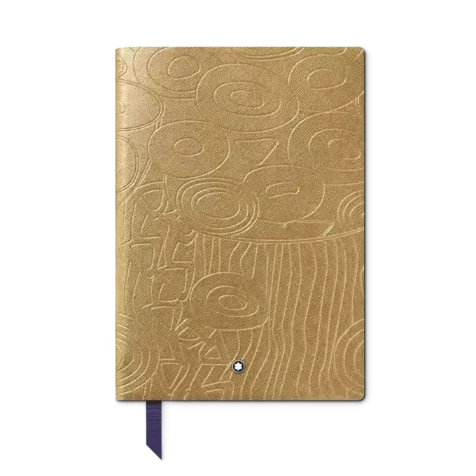 Notebook #146 piccolo, Masters of Art Omaggio a Gustav Klimt, colore oro – A righe