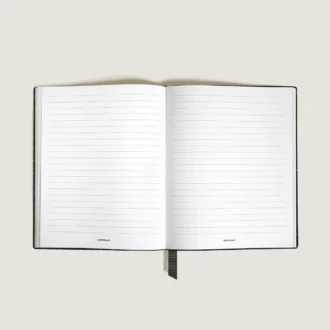 Notebook Large, pelle goffrata coccodrillo, nero – pagine a righe
