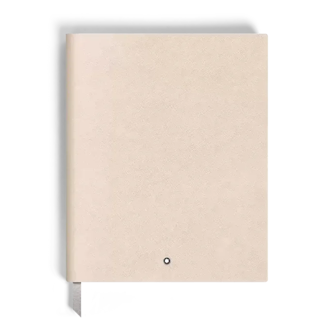 Notebook Large, pelle Saffiano, Cloudy Beige – Pagine a righe