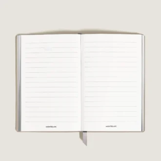 Notebook Large, pelle Saffiano, Cloudy Beige – Pagine a righe