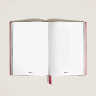 Notebook medio, pelle Saffiano, rosso – pagine bianche