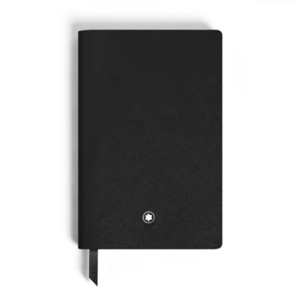 Notebook Small, pelle nera, nero, pagine a righe