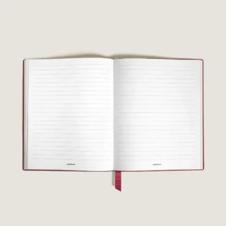 Notebook Small, pelle rosso mattone, rosso, pagine a righe