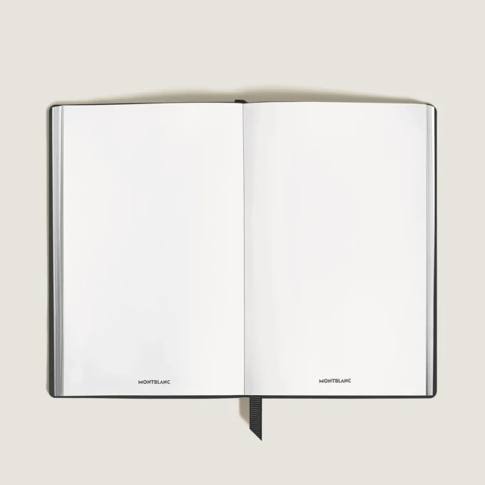 Notebook Small, pelle Saffiano, nero – pagine bianche