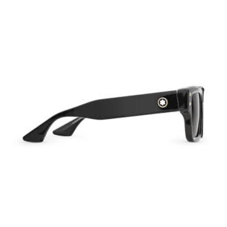 Occhiali da sole rettangolari con montatura in acetato nero