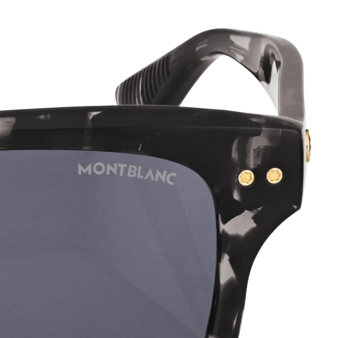 Occhiali da sole rettangolari con montatura in acetato nero