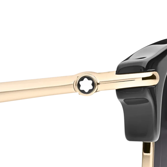 Occhiali da sole rettangolari con montatura iniettata di colore nero (M) Occhiali da sole rettangolari con montatura iniettata di colore nero (M)