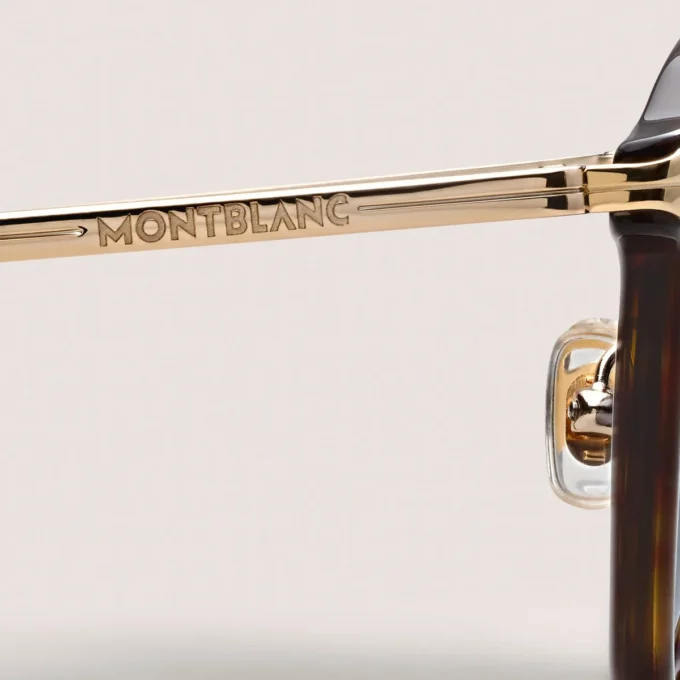 Occhiali da sole rotondi con montatura in acetato color avana