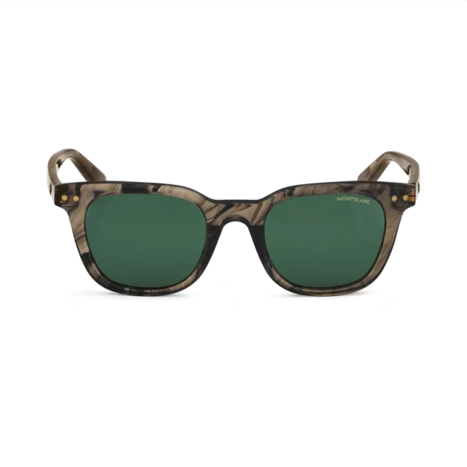 Occhiali da sole rotondi con montatura in acetato color marrone Occhiali da sole rotondi con montatura in acetato color marrone