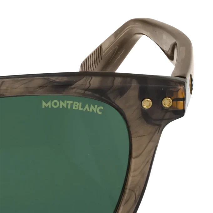 Occhiali da sole rotondi con montatura in acetato color marrone Occhiali da sole rotondi con montatura in acetato color marrone