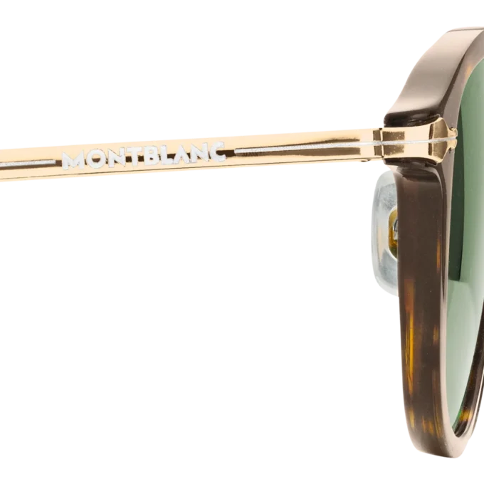 Occhiali da sole rotondi con montatura iniettata color Havana