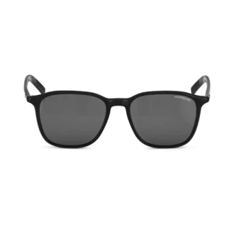 Occhiali da sole squadrati con montatura in acetato nero