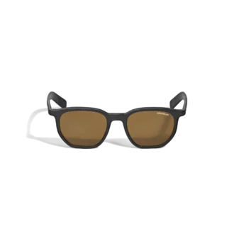 Occhiali da sole squadrati con montatura in acetato nero