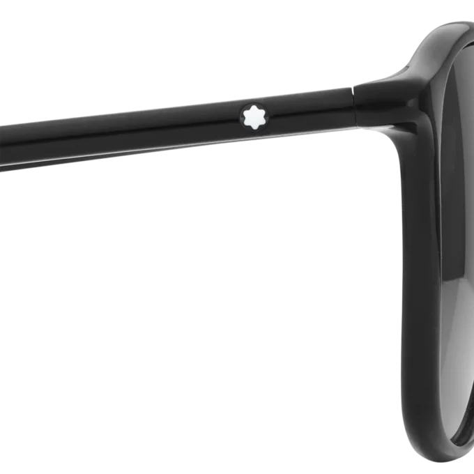 Occhiali da sole squadrati con montatura in acetato nero