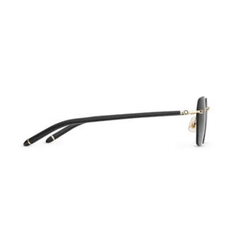 Occhiali da sole squadrati con montatura in metallo color oro