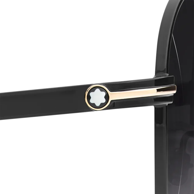 Occhiali da sole squadrati con montatura in metallo nero Occhiali da sole squadrati con montatura in metallo nero