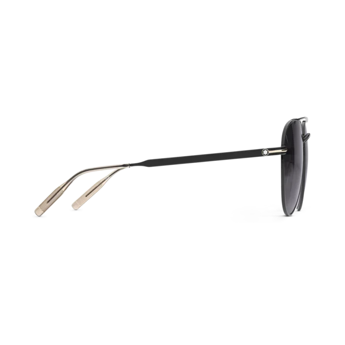 Occhiali da sole squadrati con montatura in metallo nero Occhiali da sole squadrati con montatura in metallo nero