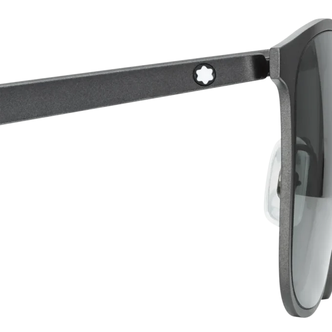 Occhiali da sole squadrati con montatura in metallo nero Occhiali da sole squadrati con montatura in metallo nero